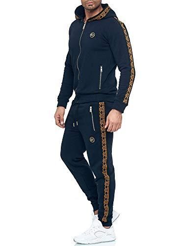 Survêtement Homme 2 Pièces – Veste à Capuche Et Pantalon En Coton Doux Pour Sport Et Détente