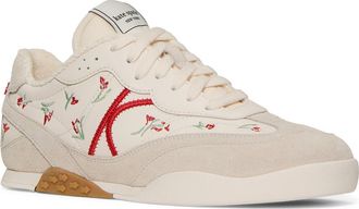 Kate Spade New York floral embroidered sneaker in Cream/Barberry at Nordstrom, Size 7.5