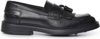 Doucal's Loafer met franjes en kwastjes - Heren - Schoenen - Zwart - Maat: 42 EU Leer