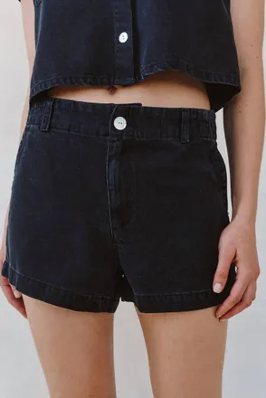 Bella Dahl Elle Playa Trouser Short In Antique Black