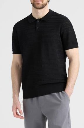 Hunter Portier Polo Sweater in Black at Nordstrom Rack, Size X-Large