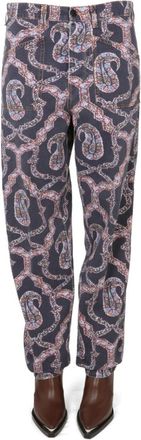 Etro Multicolor Straight Mid Rise Jeans