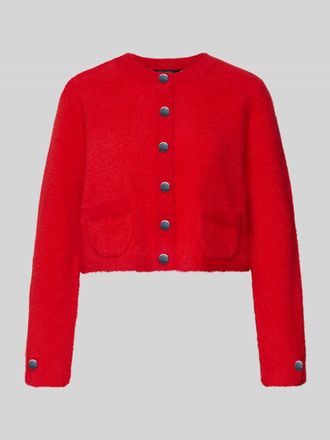 Betty Barclay Regular Fit Strickjacke mit Rundhalsausschnitt in Rot, Gr&ouml;&szlig;e 36