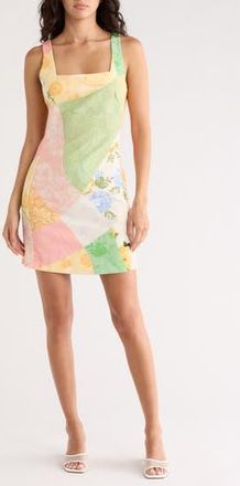 Desigual Patchwork Print Sleeveless Minidress in Yellow at Nordstrom Rack, Size X-Large