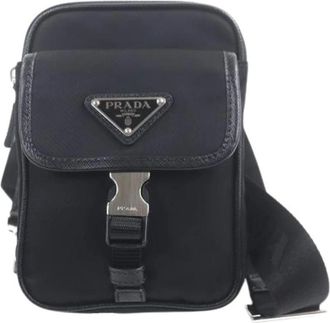 Prada Pre-owned Cross Body Bags, male, Black, Size: ONE SIZE Pre-owned Sling bag