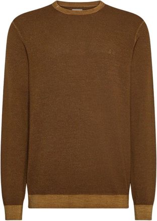 Sun 68 Vintage Small Rice Sweater - Heren - Ronde hals truien - Bruin - XL - Truien & Vesten