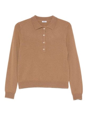 Aspesi polo-collar sweater - women - Fabric - 42 - Brown