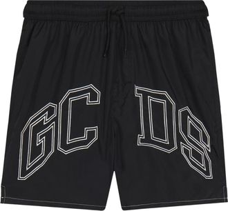 GCDS Gcds, Badmode, Heren, Zwart, S, Zwemshorts met Tweekleurig Design