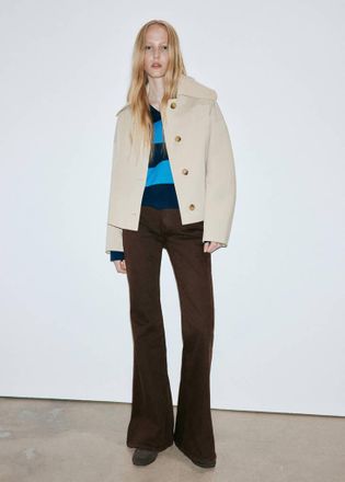 Mango Jeans flare high waist cioccolato - Donna - 36 - MANGO