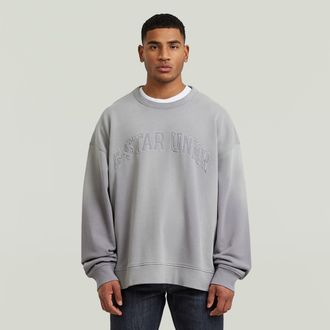 G-Star Sunfaded Applique Loose Sweater - Grijs - Heren