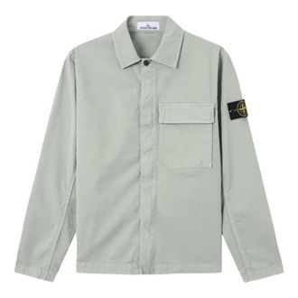 Stone Island Light Jackets, male, Green, Size: XL Soft Shell-R Jacket