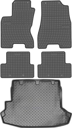 OEM Juego De Alfombrillas De Goma Para Coche Y Alfombrilla Para Maletero Para Nissan X-trail Ii T31 Suv (2008-2013)