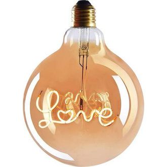 OEM Lampadina Led E27 Edison Tube Love - Attacco E27 - Lampadina Led Dimmerabile - 4w, Bianco Caldo, 230v, El27 - Lampadina E27 Vintage/lampadina A Filame