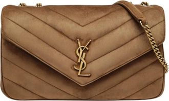 Saint Laurent Middelhoge Schoudertas - Dames - Schoudertassen - Bruin - ONE Size - Tassen