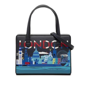Loewe Pre-owned Loewe Small Leather London Postal Top Handle Bag 261926