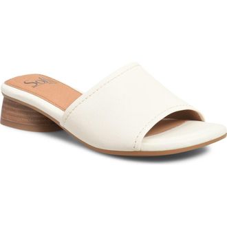 S&ouml;fft Sahara Slide Sandal in White at Nordstrom, Size 9.5