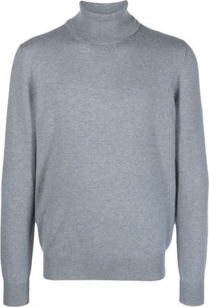 Barba mélange-effect cashmere roll-neck jumper - men - Cashmere - 52 - Blue