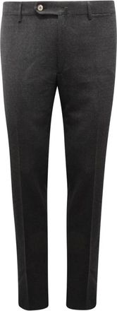 Santaniello Wollen broek- gemaakt in Itali&euml; - Heren - Slim Fit Broeken - Grijs - M - Wol - Broeken