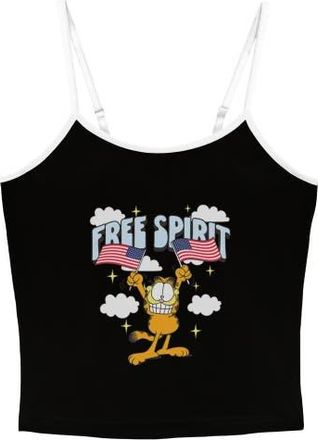 Garfield Juniors Garfield Free Spirit Smile Tank Top in Black at Nordstrom, Size X-Large