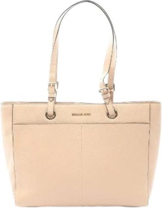 Michael Kors Pre-owned JET SET Travel Leren Tote Tas - Dames - Vintage Shopper - Beige - ONE Size - Leer - Vintage
