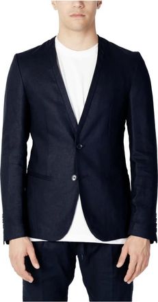 Antony Morato Blake Slim Fit Blazer - Heren - Business blazers - Blauw - L - Leer - Kostuums
