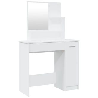 vidaXL Tocador Con Espejo Blanco 86,5x35x136 Cm Vidaxl
