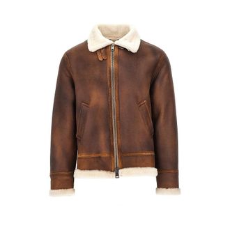 Dacute Waxed shearling Aviator jacket Man 50