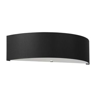 Sollux Lighting L&aacute;mpara de pared negro tela, vidrio, acero alt. 12 cm