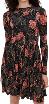 Ulla Johnson Bendetta Jersey Long Sleeve Mini Dress In Night Lily