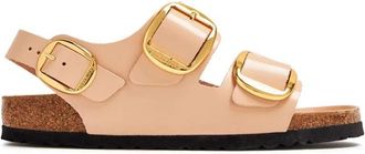 Birkenstock Milano Big Buckle Flat Sandalen - Dames - Sandalen - Beige - 38 EU - Leer - Schoenen