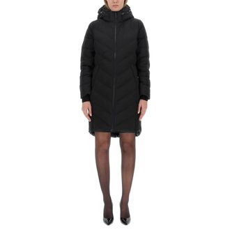 Michael Kors Parkas, female, Black, Size: S Stylish Hooded Parka Coat for Women