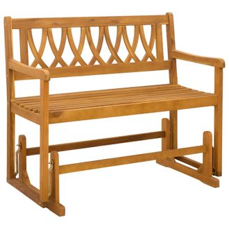 vidaXL Panca Glider Da Giardino Naturale 110 X 59 X 97 Cm Vidaxl