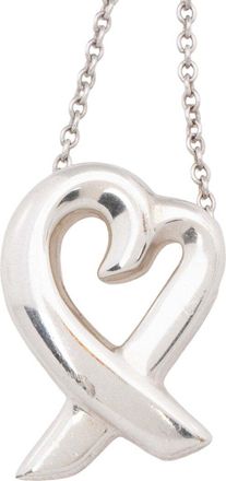 Tiffany & Co. Paloma Picasso Silver Loving Heart Necklace (Authentic Pre- Loved)