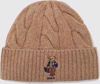 Polo Ralph Lauren Cappello beanie in misto lana intrecciata con risvolto