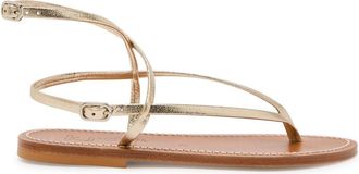 K.Jacques Abako Metallic Leather Sandals - Gold - 38 (IT38 / UK5)