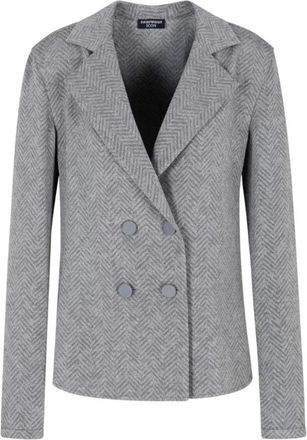 Emporio Armani Jassen, Dames, Grijs, M, Grijze Jassen voor Stijlvolle Look