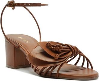 Arezzo Viola Mid Ankle Strap Sandal in Soul Natural at Nordstrom, Size 8.5