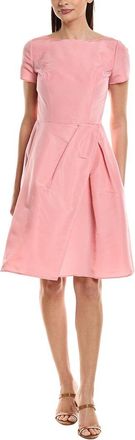 Carolina Herrera Bateau Neck Silk Dress