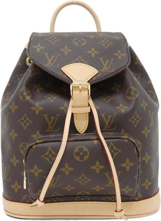 Louis Vuitton Monogram Marron Coated Canvas Backpack (Pre-Owned)