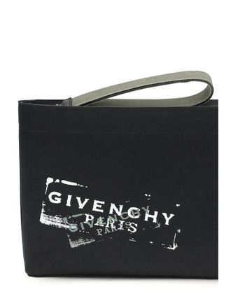 Givenchy Logo-Print Cotton Clutch - Black
