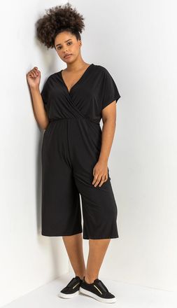 Roman Wrap Culotte Jumpsuit