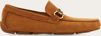 Ferragamo Men Gancini ornament driver Brown Size 10.5