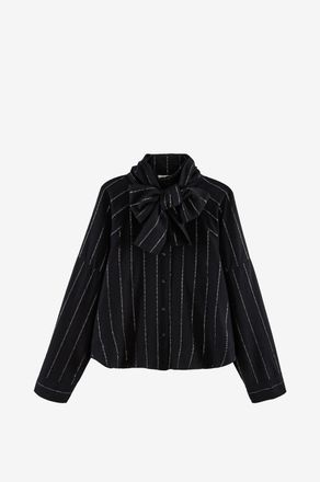 Balzac Paris Hemd mit Schluppe gestreift mit Lurex Joyce