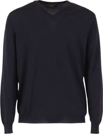 Zanone Scollo V - Heren - V-hals truien - Blauw - XL - Truien & Vesten