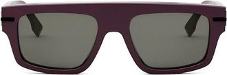 Fendi Square Full Rim Sunglasses - Burgundy