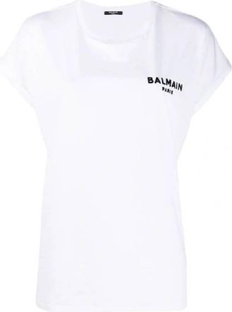Balmain Logo Print Cotton T Shirt, Size Large