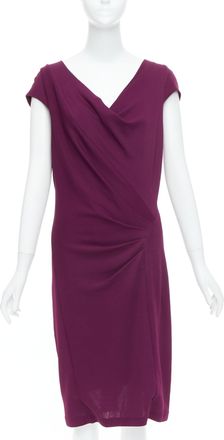 DKNY Asymmetric Drape Cowl Neck Sheath Dress