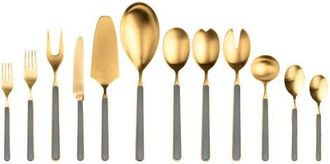 Mepra Fantasia Ice Gold Flatware Set - 67 Pieces in Vicuna at Nordstrom