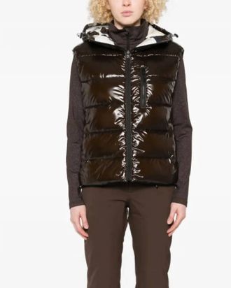 Bogner Fire + Ice Namilia Ski Vest In Espresso Melange