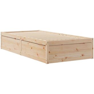 vidaXL Vidaxl - Estructura De Cama Sin Colch&oacute;n Madera Maciza De Pino 90x190 Cm